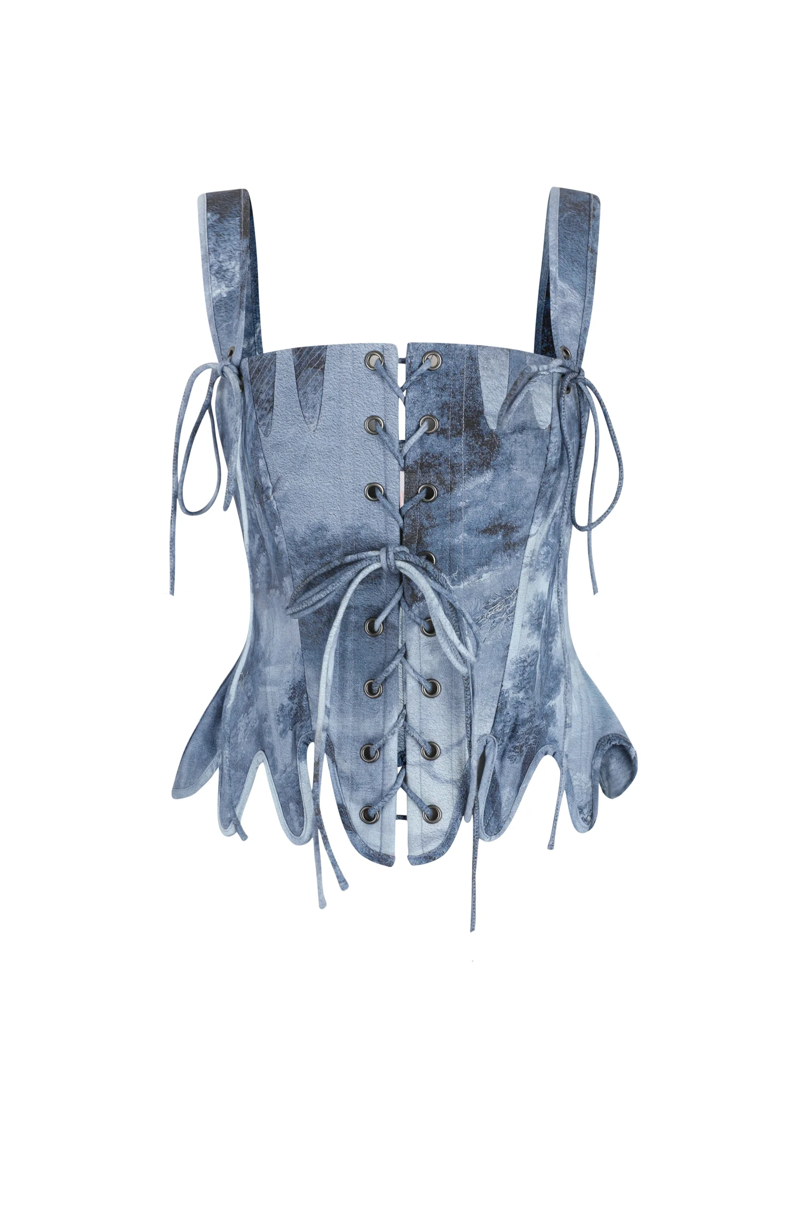 The British Toile Landscape Shipwrecked Corset