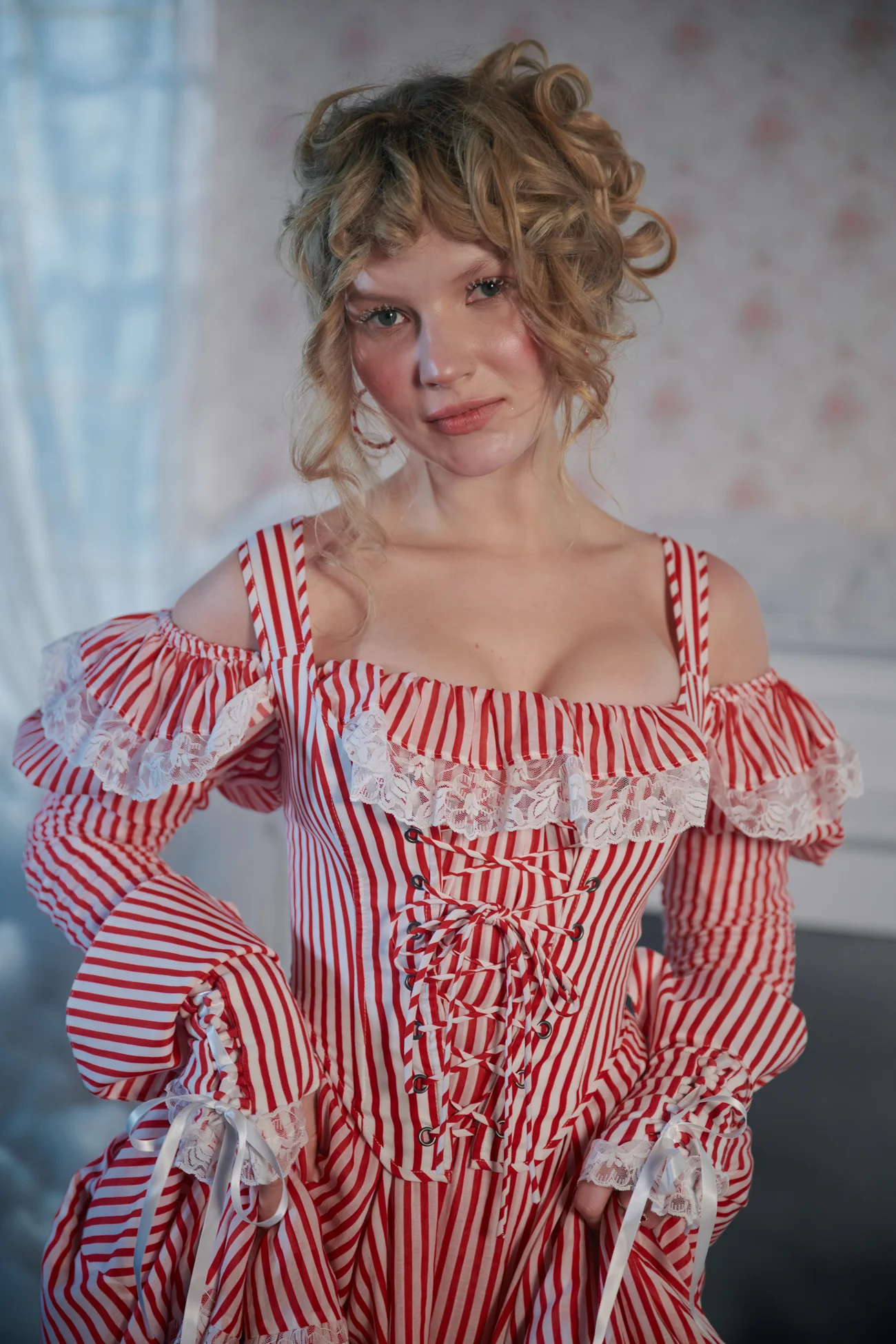 The Candy Stripe Duchess Corset - Image 2
